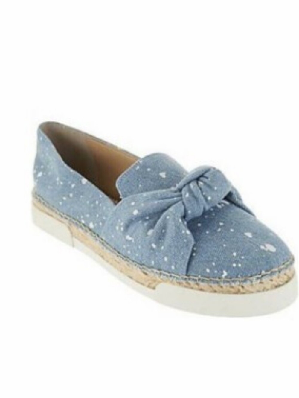 Vince Camuto Tratida Slip-On Canvas Espadrilles Flats Light Blue Denim ** 8.5